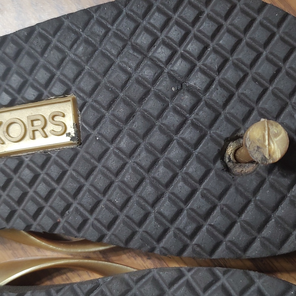 Michael Kors Brown & Gold Sandals Size 7 - Picture 4 of 6